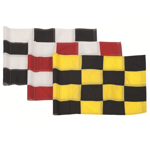 Pattisson 400 Denier Sewn Chequered Tubelock Flags – Set of 9